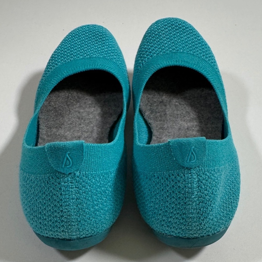 Allbirds Tree Breezers Teal Blue Knit Ballet Flats Women's 6 Sustainable Shoes - Picture 4 of 7